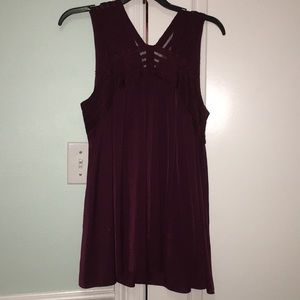 M.L.L.P. Wine red blouse size M